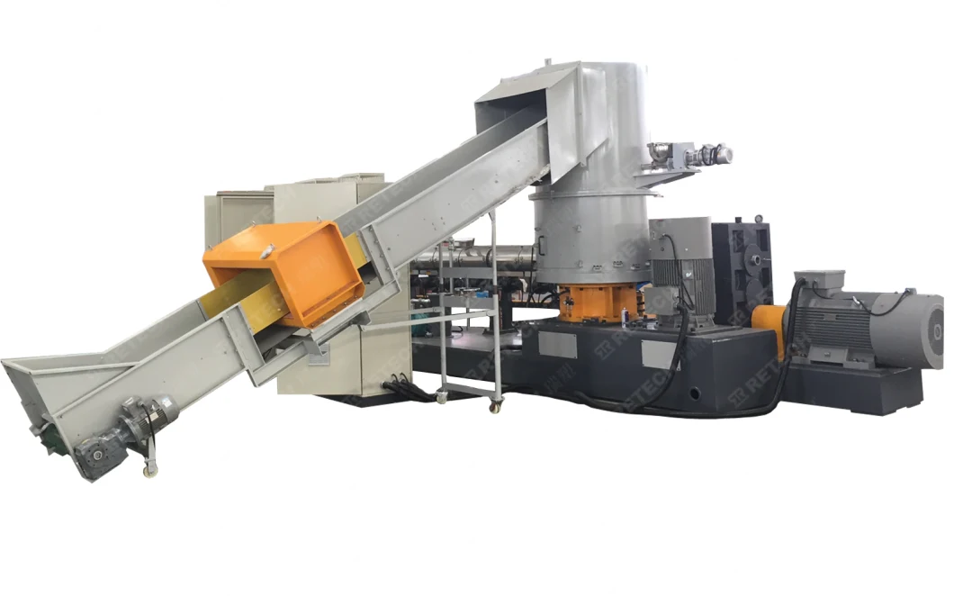 Retech Double-Stage Water-Cooling PP/PE/HDPE/LDPE/Pet Plastic Agriculture Film Woven Bags Crushing Washing Dewatering Recycling Pelletizing Machine