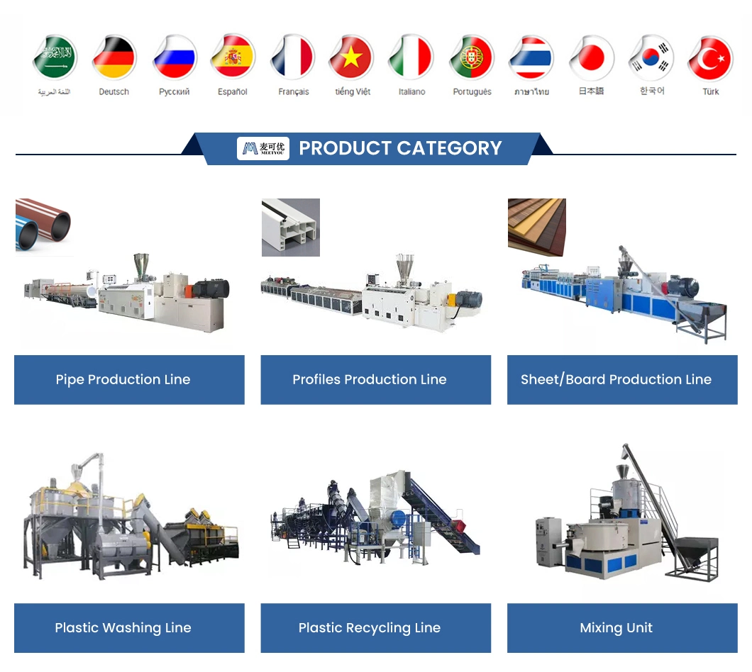 Meetyou Machinery Plastic Washing Production Line ODM Custom China PP PE Stable Extrusion PP Film Cleaning Line Factory Configure The Sink-Float Sorting Tank