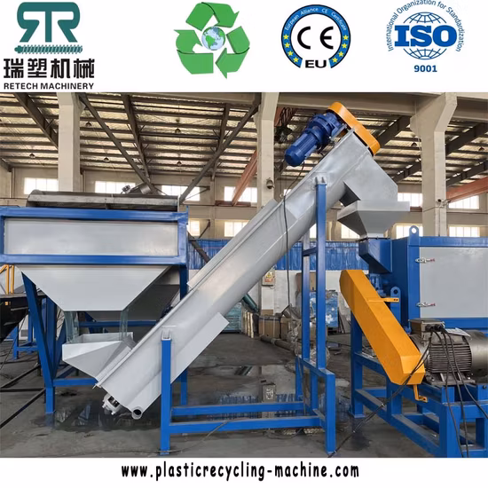 Macchina per il riciclaggio del lavaggio a scaglie rigide con pellicola in PE PP usata sporca/Linea di lavaggio per il riciclaggio della plastica di scarto